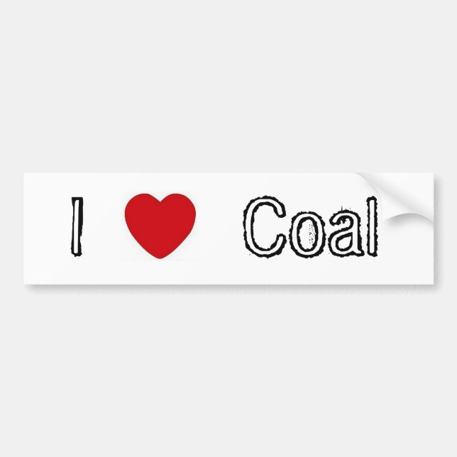 I Heart Coal Bumper Sticker (Front)