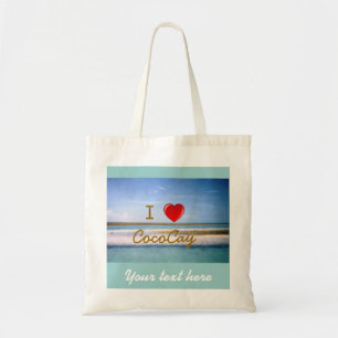 I Heart CocoCay with Name Tote Bag