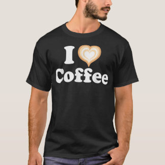 I Heart Coffee Funny Cute Latte Art Barista Cappuc T-Shirt