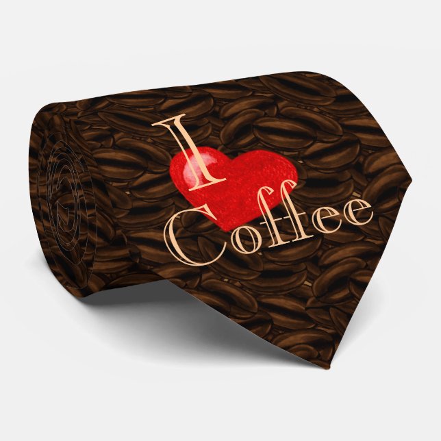 I Heart Coffee Tie (Rolled)