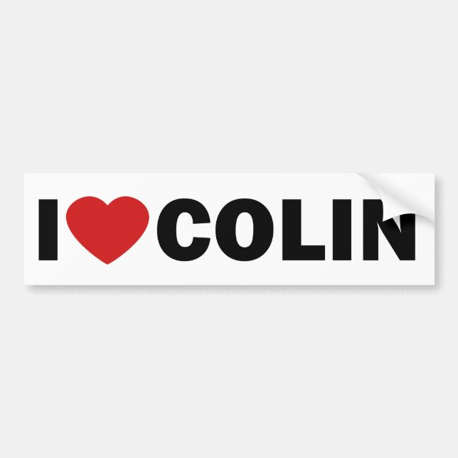 I HEART COLIN BUMPER STICKER (Front)