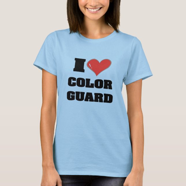 I heart colour guard T-Shirt (Front)