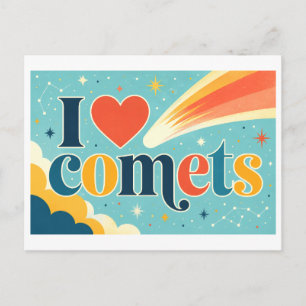 "I [Heart] Comets" Postcard