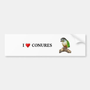 I Heart Conures Bumper Sticker