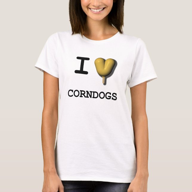 I Heart Corndogs T-Shirt (Front)