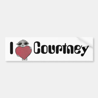 I Heart Courtney Alien Bumper Sticker