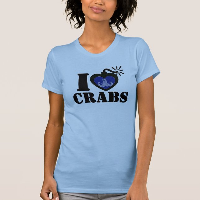 I Heart Crabs T-Shirt (Front)