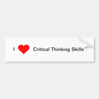 I heart Critical Thinking Skills Bumper Sticker