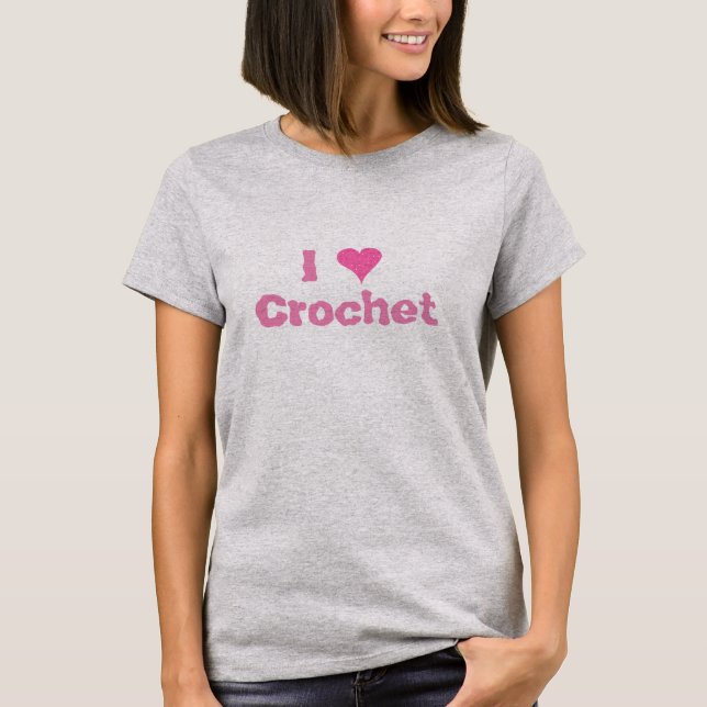 I heart Crochet  T-Shirt (Front)