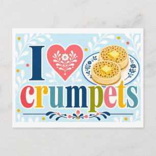 "I [Heart] Crumpets" Postcard