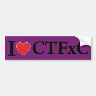 I Heart CTFxC Bumper Sticker (Purple)