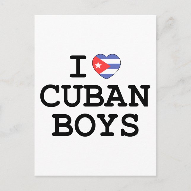 I Heart Cuban Boys Postcard (Front)