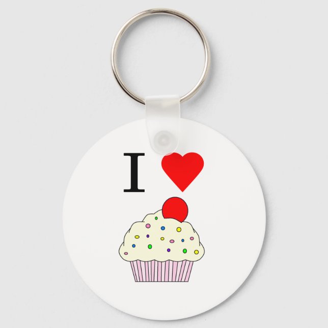 I heart Cupcakes Key Ring (Front)