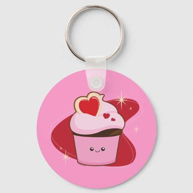 I Heart Cupcakes Key Ring (Front)