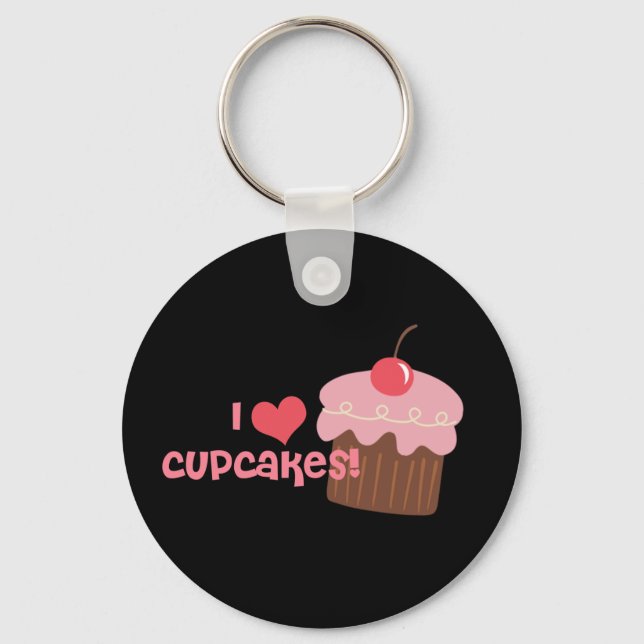 I heart cupcakes Keychain (Front)