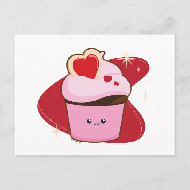 I Heart Cupcakes Postcard (Front)