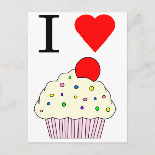 I heart Cupcakes Postcard