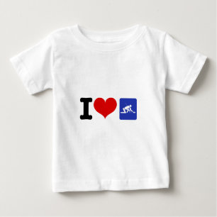 I Heart Curling Baby T-Shirt