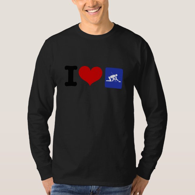 I Heart Curling T-Shirt (Front)