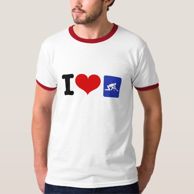 I Heart Curling T-Shirt (Front)