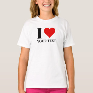 I heart custom I love  T-Shirt