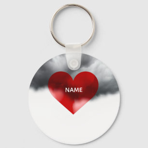 I Heart Custom Name Key Ring