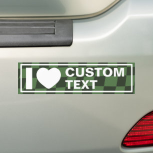 I Heart Custom Retro Bumper Sticker