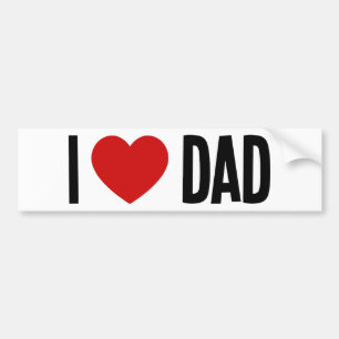 I Heart Dad Bumper Sticker