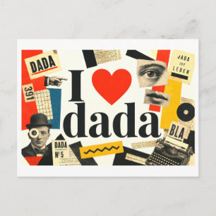 "I [Heart] Dada" Postcard