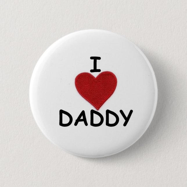 I HEART DADDY 6 CM ROUND BADGE (Front)
