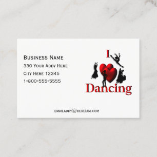 I Heart Dancing Dance Card
