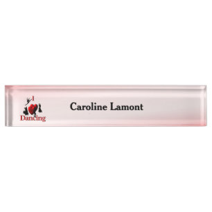I Heart Dancing Personalised Nameplate