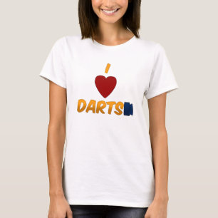 I Heart Darts Ladies Babydoll T-Shirt