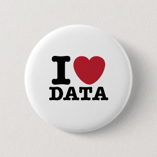 I Heart Data 6 Cm Round Badge