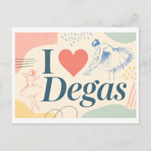 "I [Heart] Degas" Postcard