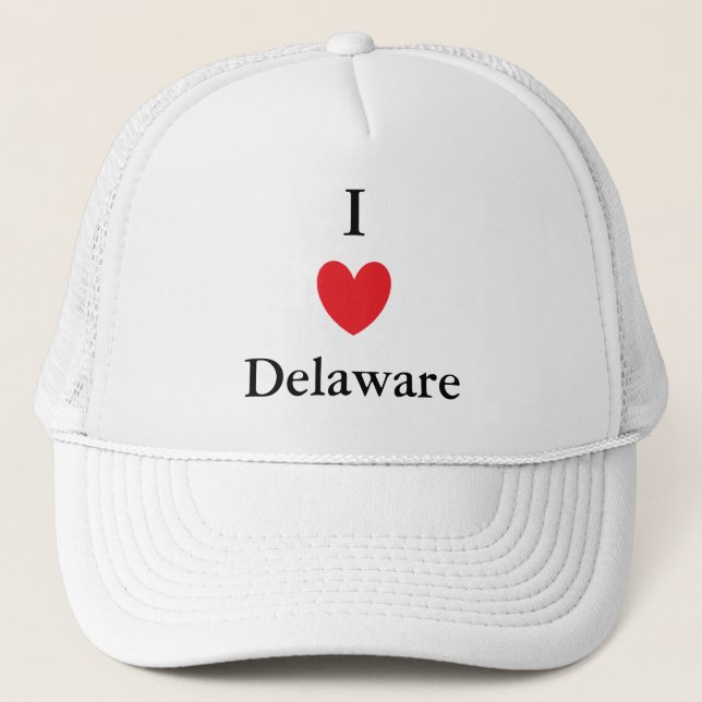 I Heart Delaware Trucker Hat (Front)