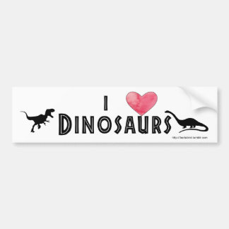 I heart Dinosaurs bumper sticker