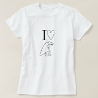 I Heart Dinosaurs Cute Minimalist T-Rex 