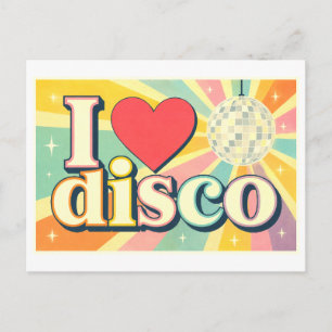 "I [Heart] Disco" Postcard