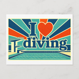"I [Heart] Diving" Postcard