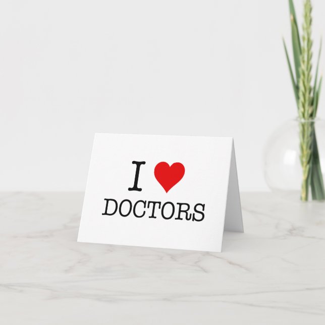 I Heart Doctors Personalised Thank You Card (Front)