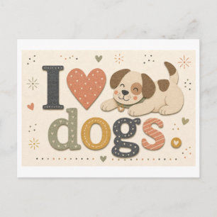 "I [Heart] Dogs" Postcard