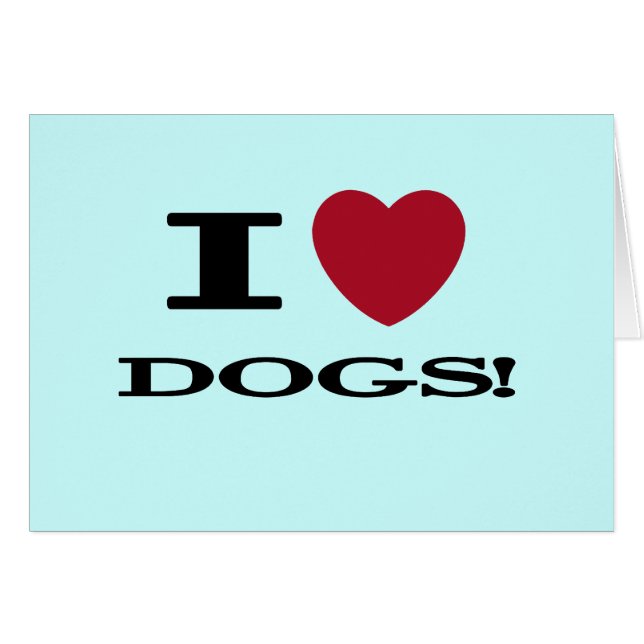 I Heart Dogs Tshirts and Gifts (Front Horizontal)