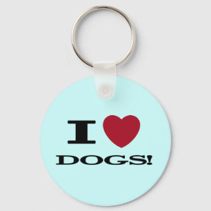 I Heart Dogs Tshirts and Gifts Key Ring
