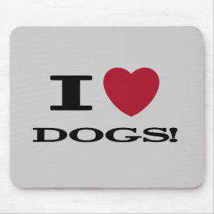 I Heart Dogs Tshirts and Gifts Mouse Pad