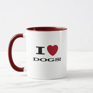 I Heart Dogs Tshirts and Gifts Mug