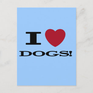 I Heart Dogs Tshirts and Gifts Postcard