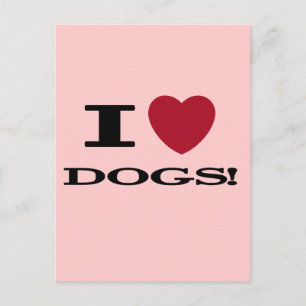 I Heart Dogs Tshirts and Gifts Postcard