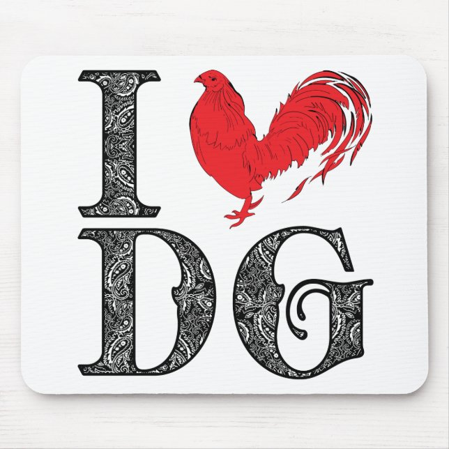 I heart Dos Gallos Mouse Pad (Front)