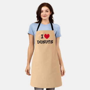 I heart doughnuts ❤ Custom colour baking aprons